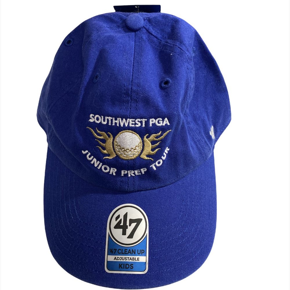 47 Clean Up Southwest PGA Junior Prep Tour Hat Cap Blue Or White Adjustable